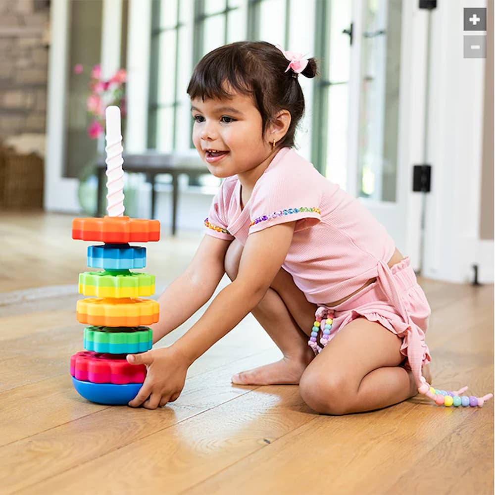 Spiral Stacking Tower Toy – 6 Colors, Fine Motor Skills & Ages 1-5
