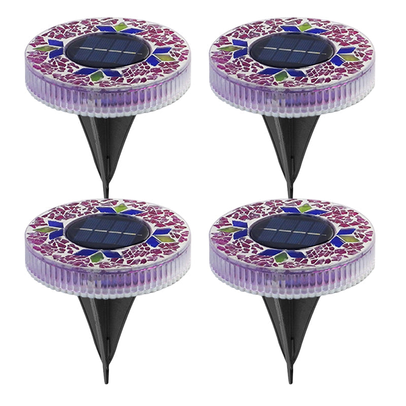 Solar Gartenleuchten Mosaik-Design – 6 LEDs, bis zu 10 Stunden
