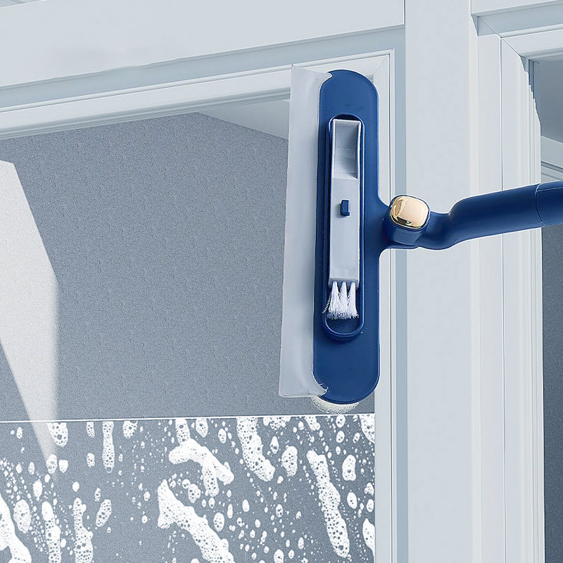 Telescopic High-Rise Window Cleaner – Double-Sided Squeegee, 120cm Reach & Sponge Wiper