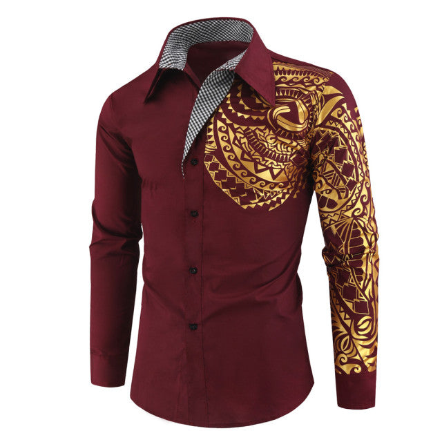 Darius – Men's Shirt with Gold Details