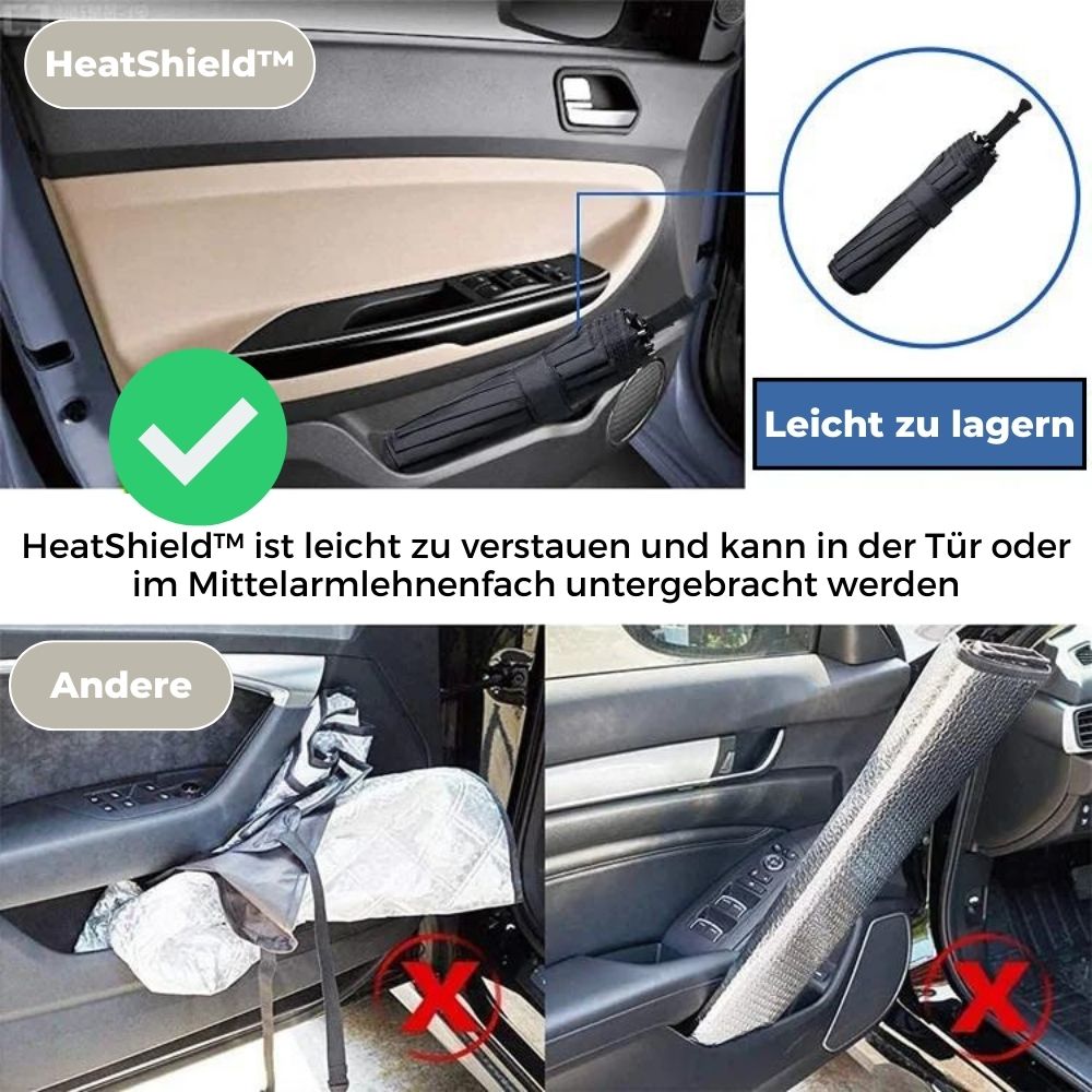 Car Windshield Sun Shade – 360° Rotating Handle, UV Protection & Foldable