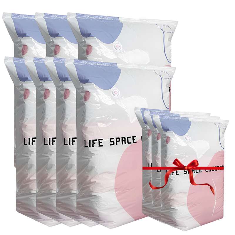 Vacuum Storage Bags – 75% Space Saving, Pump-Free & Reusable