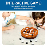 Nine Men's Morris Strategy Game – 2-Player, ABS Board & 16 Sliding Pieces