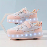 GlideGlow Trendy Roller Skates - Pink