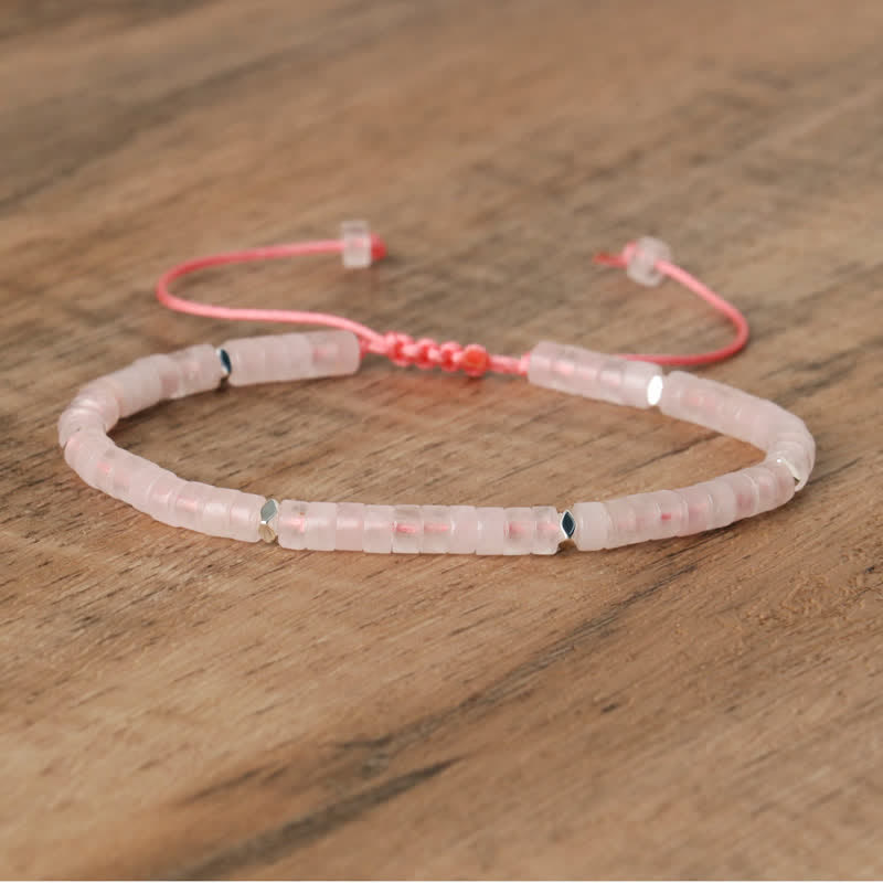 Seraphina – Braided Bracelet with 2.4mm Natural Stone Beads