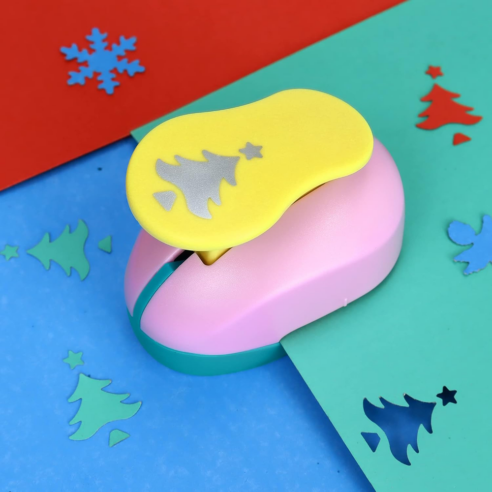 15-in-1 Craft Paper Punch Set – ABS & Zinc Alloy, 1.5 cm Motifs & 15 Shapes