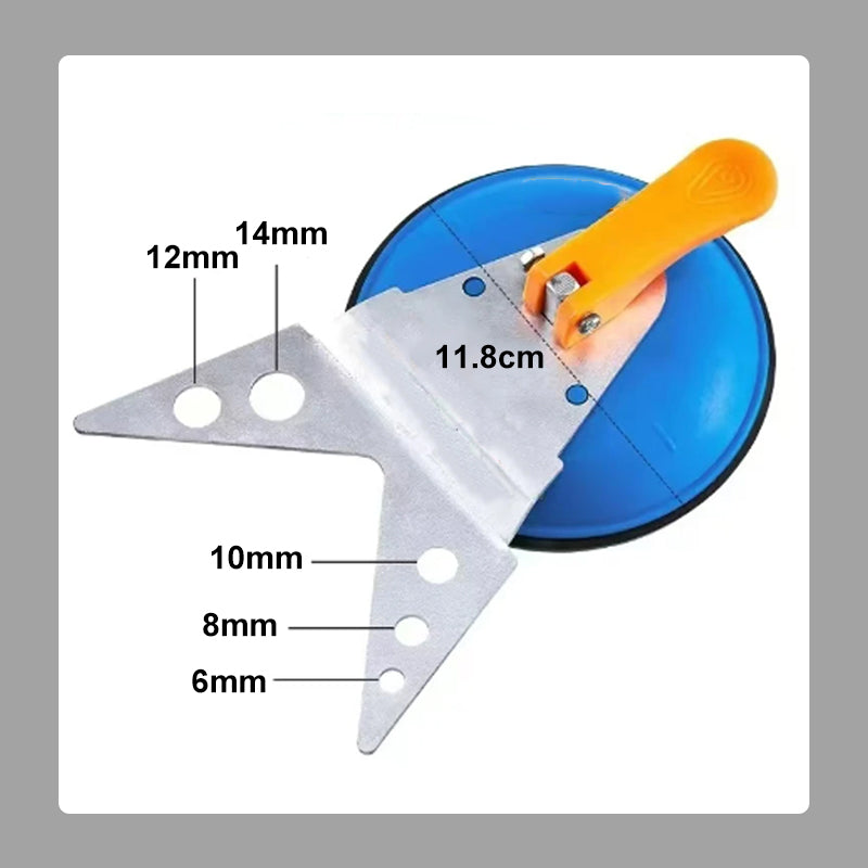 Tile Drilling Jig – Stainless Steel with Suction Cup & Multi-Size Hole Guide