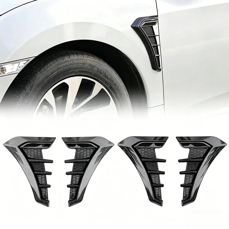 Carbon-Look Car Side Vents – Self-Adhesive, Weatherproof TPU & 24×17cm Pair