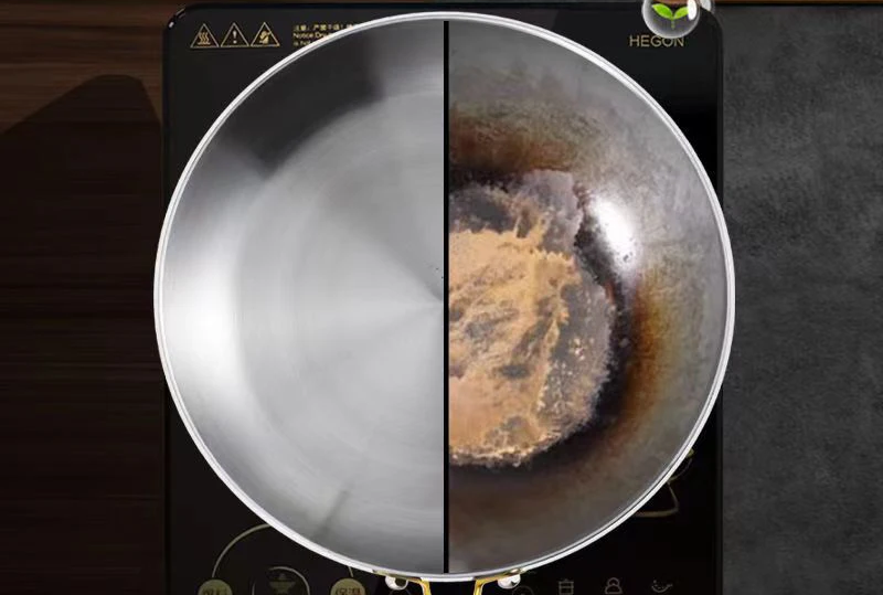 316 Stainless Steel Frying Pan – 7-Ply Uncoated, Gas & Induction Compatible
