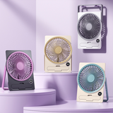 Portable USB Fan – Rechargeable Battery, Quiet Operation & Compact Design