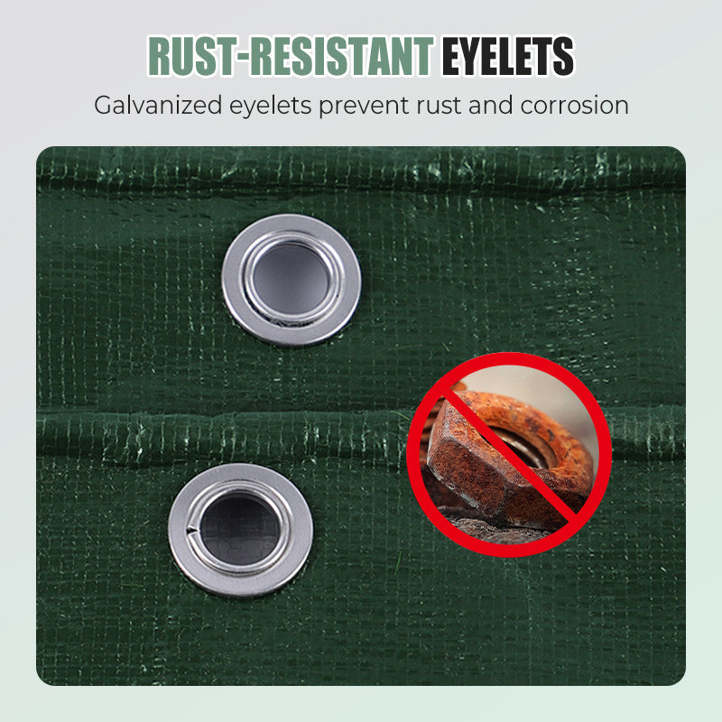 Waterproof Tarp Cover – UV-Resistant, Heat-Sealed Seams & Rustproof Grommets