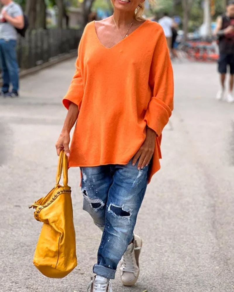 Oversized Women's Sweater - Alina Autumn Magic