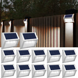 Solar Wall Lights – 6-Pack, IP44 Waterproof, Stainless Steel & Auto Dusk-to-Dawn