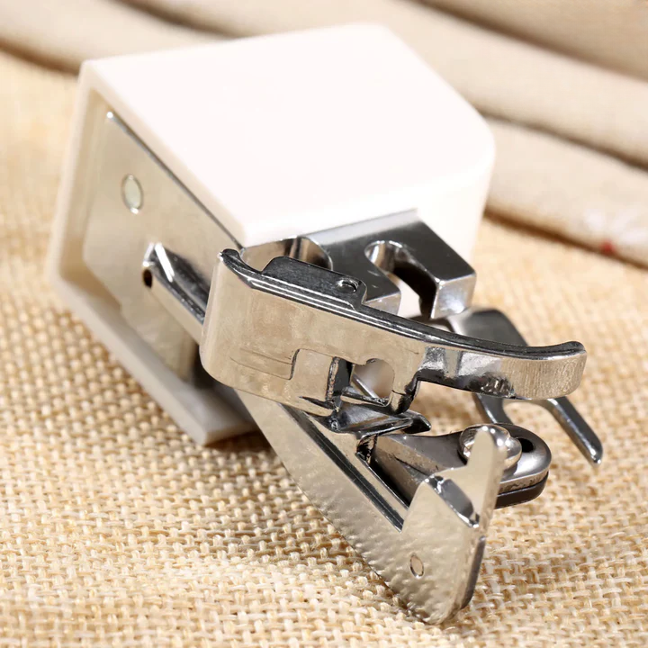 3-in-1 Overlock Sewing Machine Foot – Stainless Steel, Universal Fit & Tool-Free