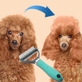Double-Sided Dog Grooming Comb – Detangling & Thinning, Non-Slip Handle & 2 Sizes