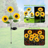 Solar Sunflower Garden Stake Light – IP65 Waterproof, 74 cm & Warm White LED