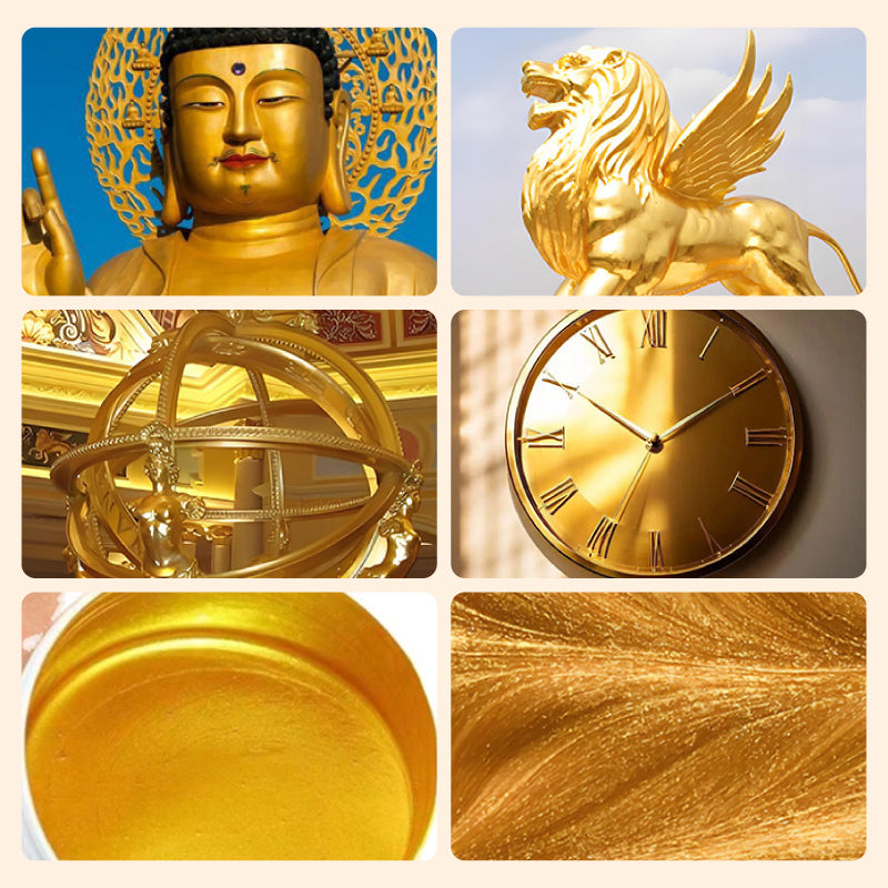 Water-Based Metallic Paint – 200g, Gold & Silver, Mirror Finish