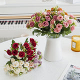Mothers Day Artificial Flowers Hanging Rose Basket Patio Decor