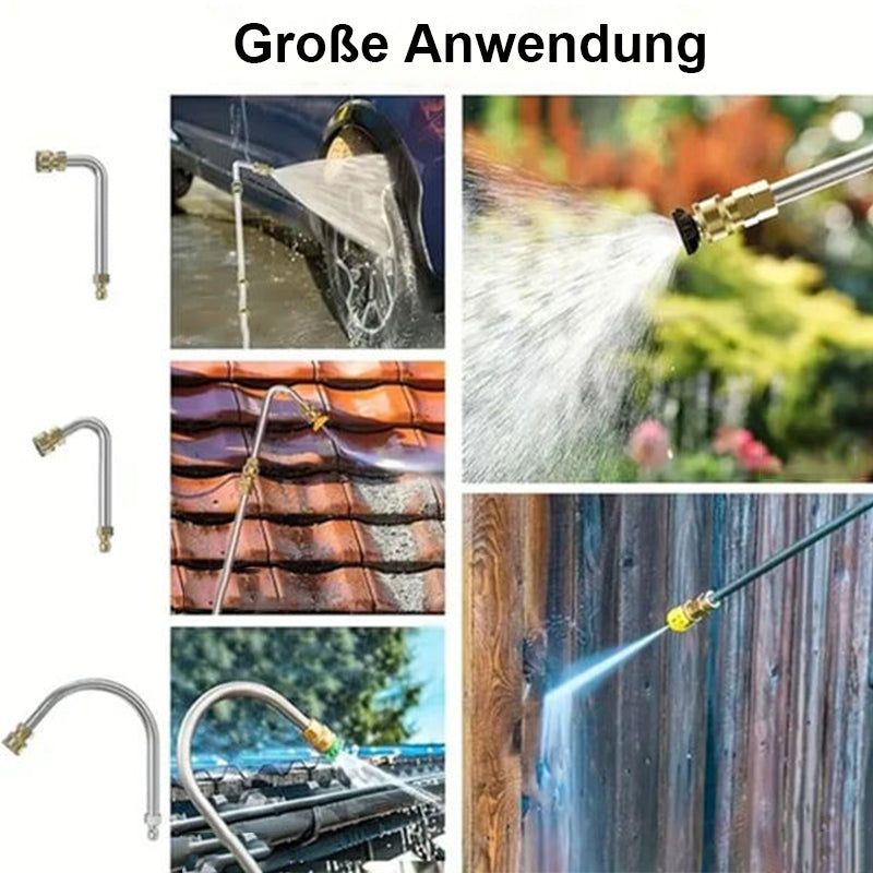 Pressure Washer Telescopic Extension Wand – 275 Bar, 1/4" Quick-Connect & Nozzle Set