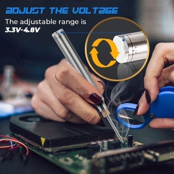 Cordless Soldering Iron – USB Rechargeable, Fast Heating & Adjustable Temperature