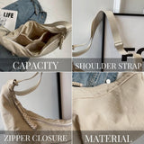 Nylon Crossbody Bag – Multiple Compartments, Adjustable Strap, 34×22cm, Unisex