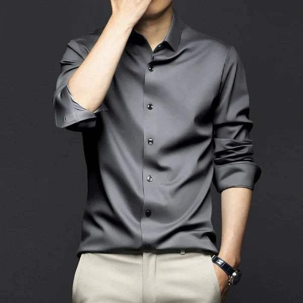 Dylan Wrinkle-Free Business Shirt - Dark Gray