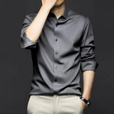 Dylan Wrinkle-Free Business Shirt - Dark Gray