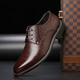Lennard men's lace-up brogue shoes in Brown