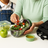 Layered Salad Container – Leak-Proof Dressing Cup, 1.1L, BPA-Free Tritan