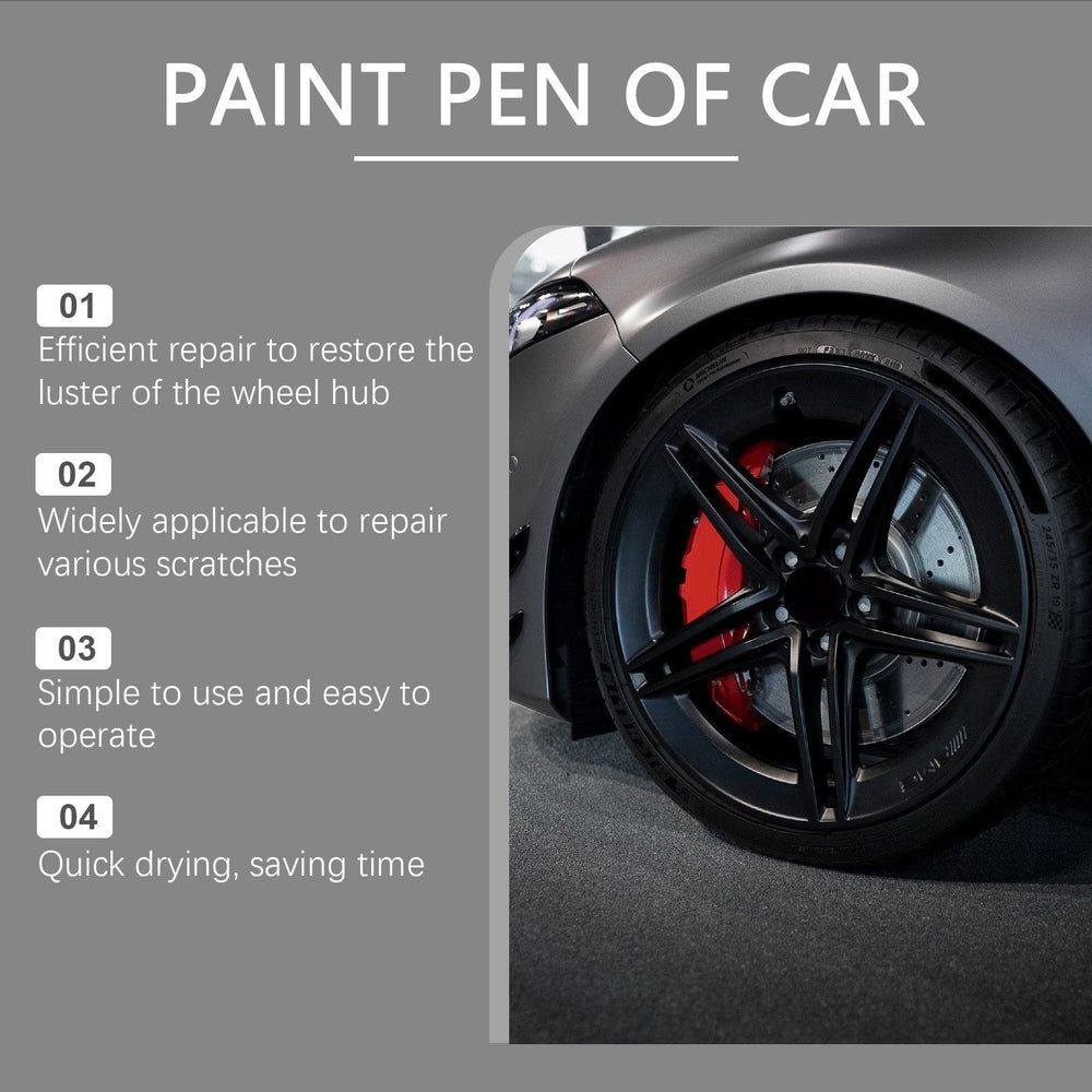 Wheel Rim Repair Paint Pen Set – Black, 3×10ml & Waterproof Touch-Up