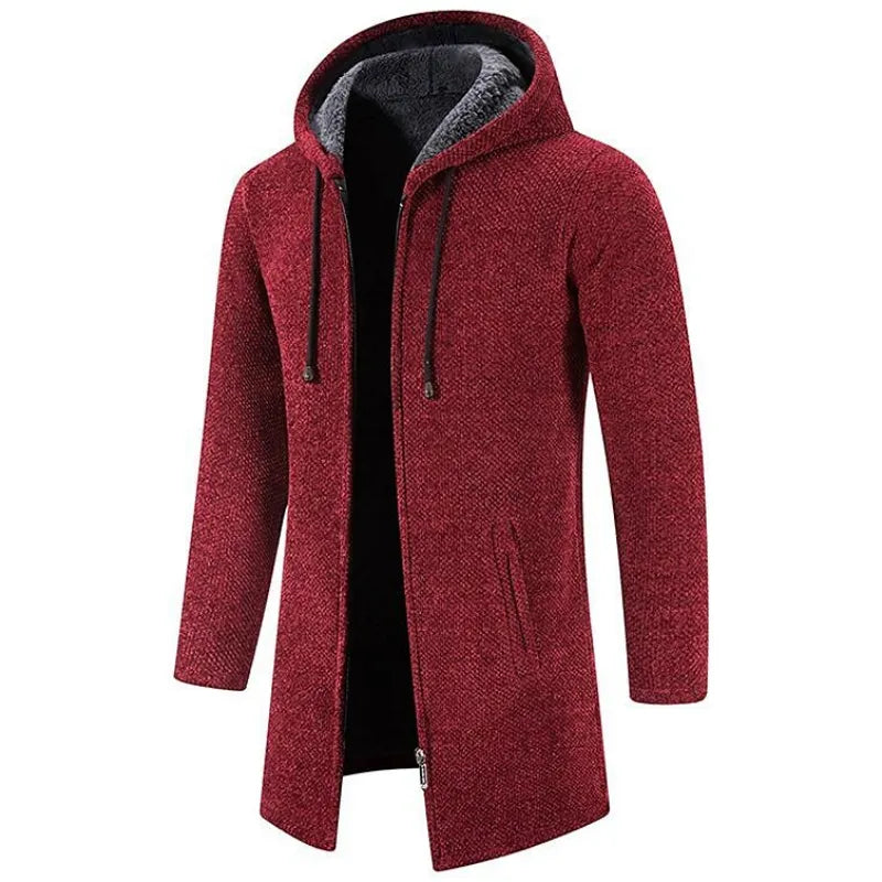 Stylische Elias Herrenjacke - Mittellang mit Kapuze & Wattiertem Fleece für Optimalen Komfort