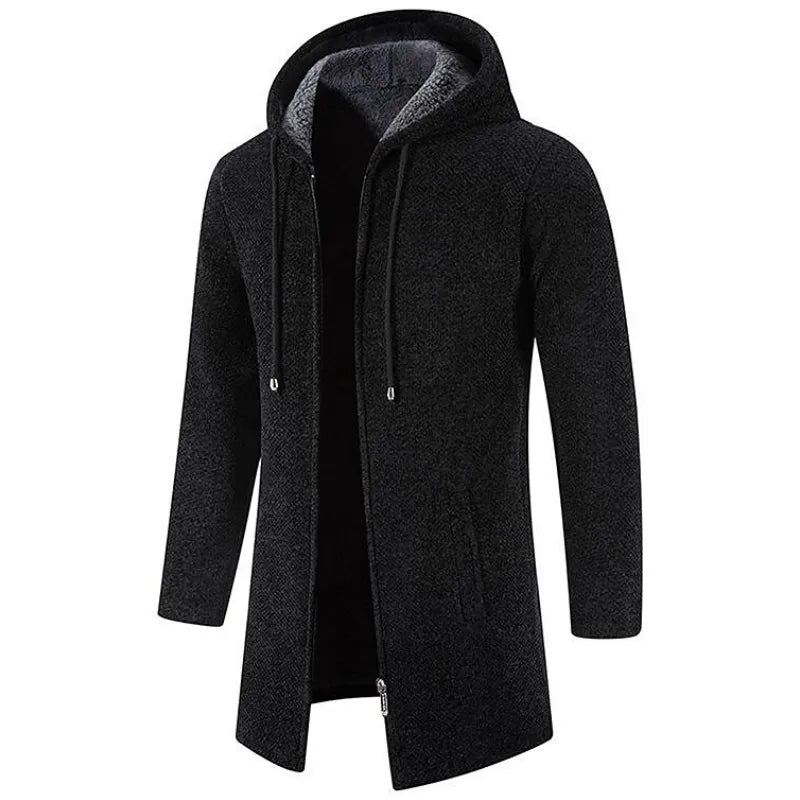Stylische Elias Herrenjacke - Mittellang mit Kapuze & Wattiertem Fleece für Optimalen Komfort