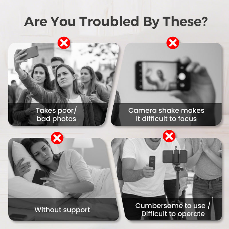 Bluetooth Smartphone Grip with Remote Shutter – Stabilize Your Shots for Blur-Free Photos