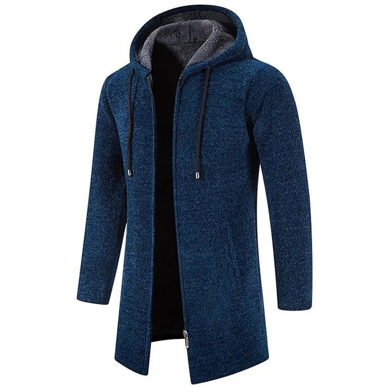 Stylische Elias Herrenjacke - Mittellang mit Kapuze & Wattiertem Fleece für Optimalen Komfort