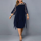 Chic Plus-Size Midi Dress for Fall | Elegant Autumn Fashion