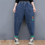 Wide-Leg Oversized Ankle-Length Jeans for Fall - Trendy & Comfortable Women's Denim