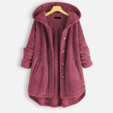 Chic Plus-Size Winter Coat with Hood - Luxurious Velvety Fabric for Ultimate Warmth & Style in Cold Weather