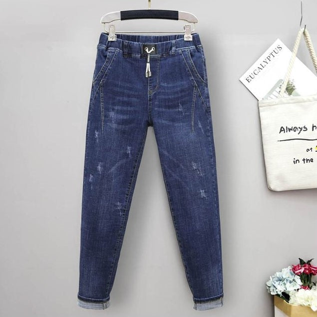 Plus Size High-Waisted Stretch Baggy Jeans for Ultimate Comfort and Style