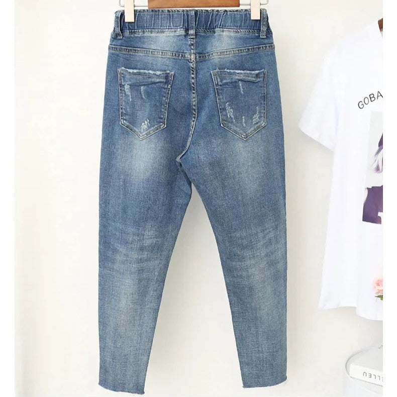 Plus Size High-Waisted Stretch Baggy Jeans for Ultimate Comfort and Style