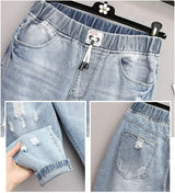Fall Edition Ripped High-Waisted Oversized Jeans for Women - Trendy Casual Style