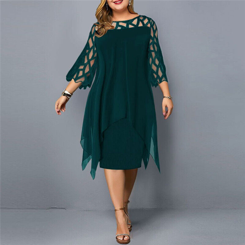 Chic Plus-Size Midi Dress for Fall | Elegant Autumn Fashion