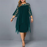 Chic Plus-Size Midi Dress for Fall | Elegant Autumn Fashion