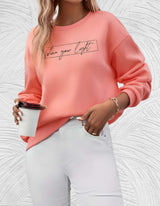 Oversized Women's Sweater with Crew Neck - Autumn Magic Luna