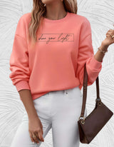 Oversized Women's Sweater with Crew Neck - Autumn Magic Luna