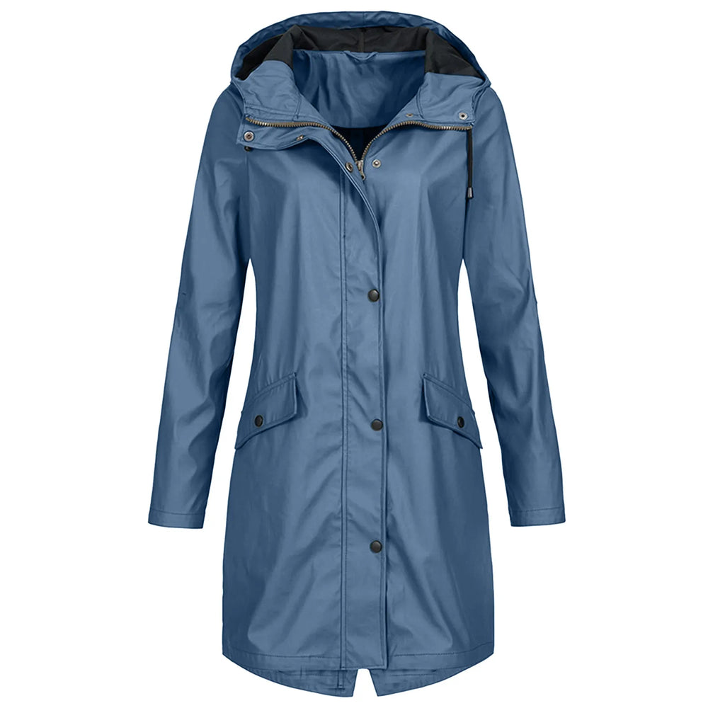 Plus Size Waterproof Hooded Raincoat - Fall Collection - Stylish & Functional