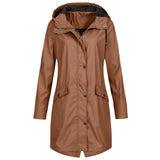 Plus Size Waterproof Hooded Raincoat - Fall Collection - Stylish & Functional