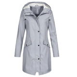 Plus Size Waterproof Hooded Raincoat - Fall Collection - Stylish & Functional