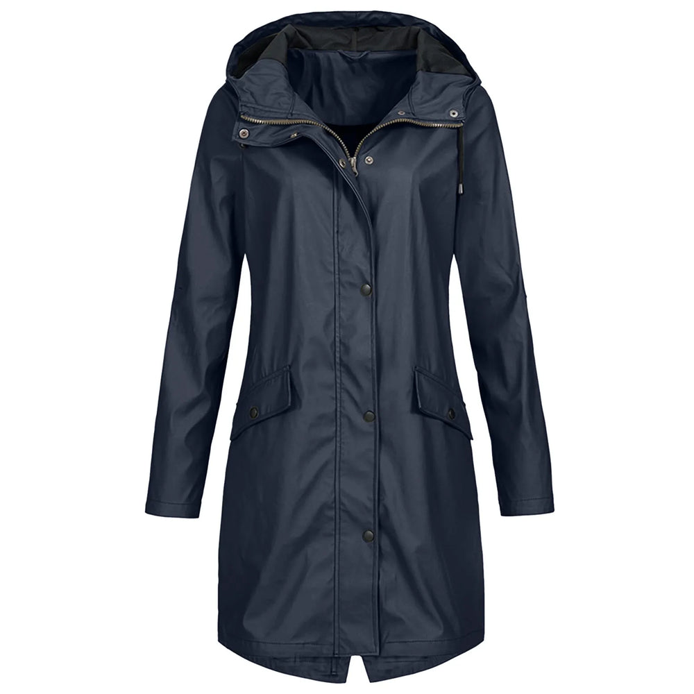 Plus Size Waterproof Hooded Raincoat - Fall Collection - Stylish & Functional