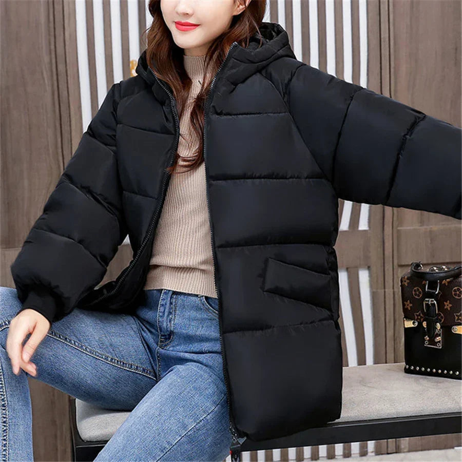 Men's Oversized Padded Winter Parka with Cozy Cotton Hood - Warm & Stylish Outerwear