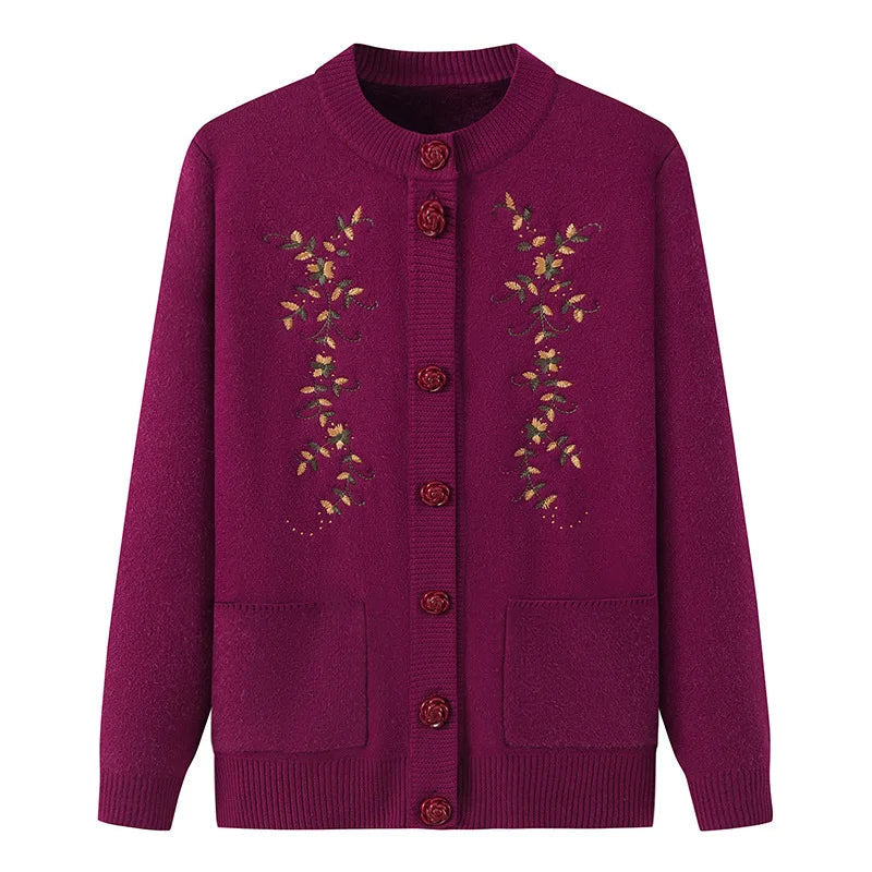 Plus-Size Velvet Knit Sweater 'Winterzauber' - Cozy & Stylish Winter Fashion